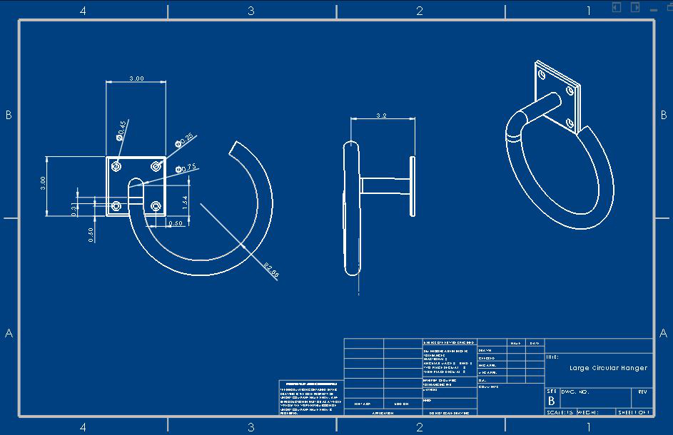 Circular hanger for your hallway or bathroom, custom made