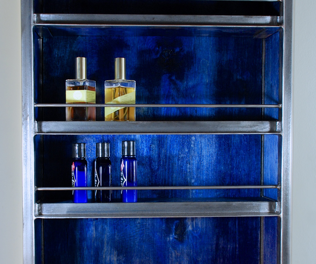 Rotating bathroom or hallway cabinet/mirror combination