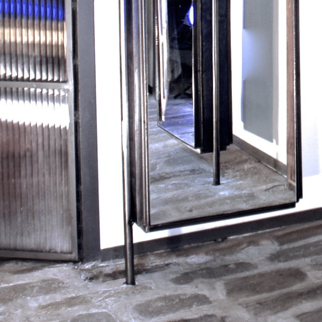 Rotating bathroom or hallway cabinet/mirror combination